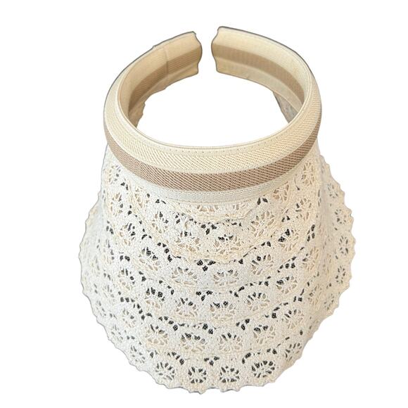8 Other Reasons Crochet Visor in Ivory NWOT